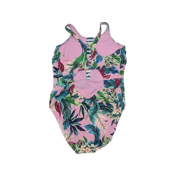 Miraclesuit Vintage Floral Leah Swimsuit High Neck One Piece Multi Pink X-Large - Picture 4 of 6